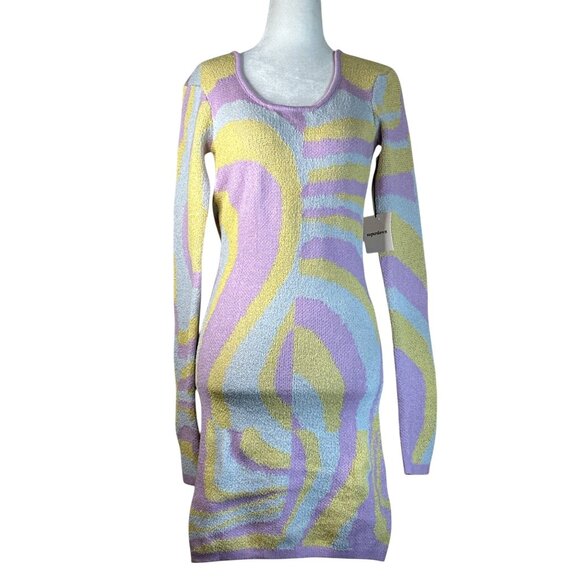 superdown Kia Low Back Dress in Multicolor Medium New Womens Knit Mini - Picture 4 of 10